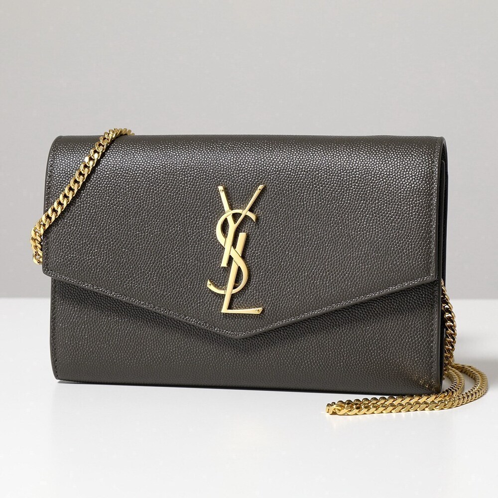 SAINT LAURENT Chain Wallet Leather Shoulder Bag Wallet Cassandra